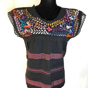 Traditional Mexican Embroidered shirt, Embroidery Blouse, Vintage Mexican blouse,