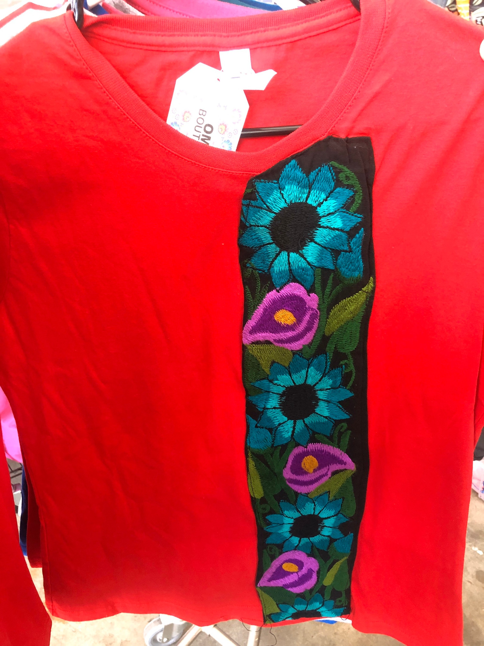 Embroidered Tshirt Mexican Tshirt Embroidered Floral Etsy