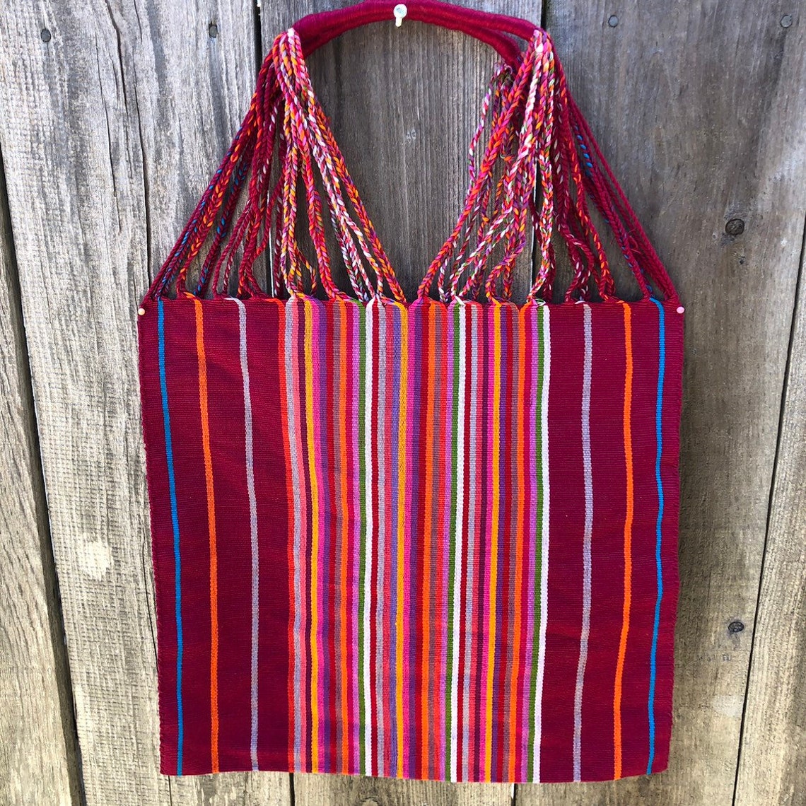 Hand woven Mexican Tote Bag Colorful Tote Bag Mexican Tote | Etsy