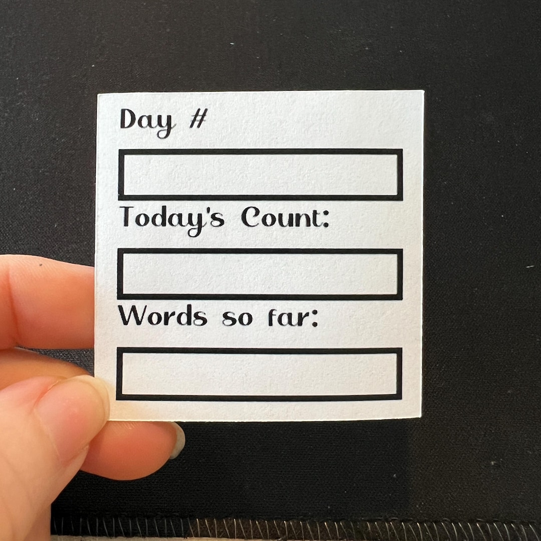 Word Count Stickers, Writing Challenge Stickers, Don't Break the Chain ...