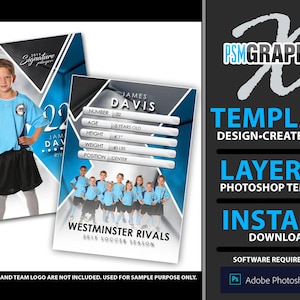 Signature Player - Soccer - V2 - Extraction Trading Card Template