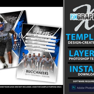 Signature Player - Football - V2 - Extraction Trading Card Template