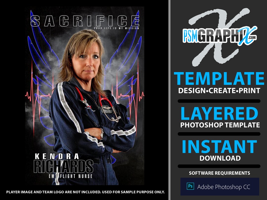 EMT Flight Nurse - V.3 - Heroes Series - Postebanner - Etsy