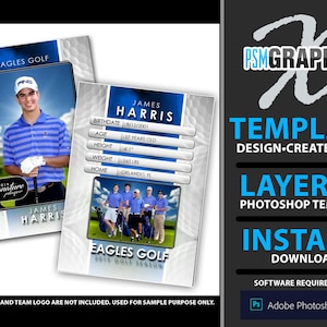 Signature Player - Golf - V1 - Drop-In Trading Card Template
