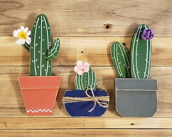 Wooden Cacti, Cacti Decor