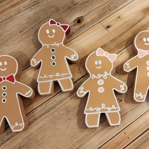 Wooden Gingerbread People