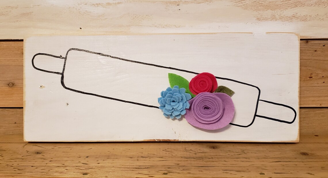 Rolling Pin Wooden Sign Etsy