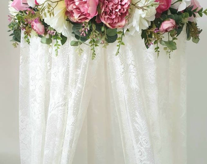 Floral Lace Canopy Bed Canopy Nursery Canopy Flower Canopy Etsy