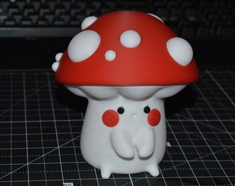 3D Printed Mushroom Cable Holder: Desk Organizer with Secret Storage