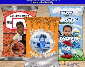 Digital Party Favor Bundle | Chip Bag | Capri Sun / Kool-Aid Jammer | Welcome Sign | Labels | Templates |