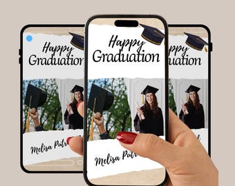 Cream Graduation Invitation Template | Minimalist Neutral Grad Party Invite | Elegant Graduation Invitation