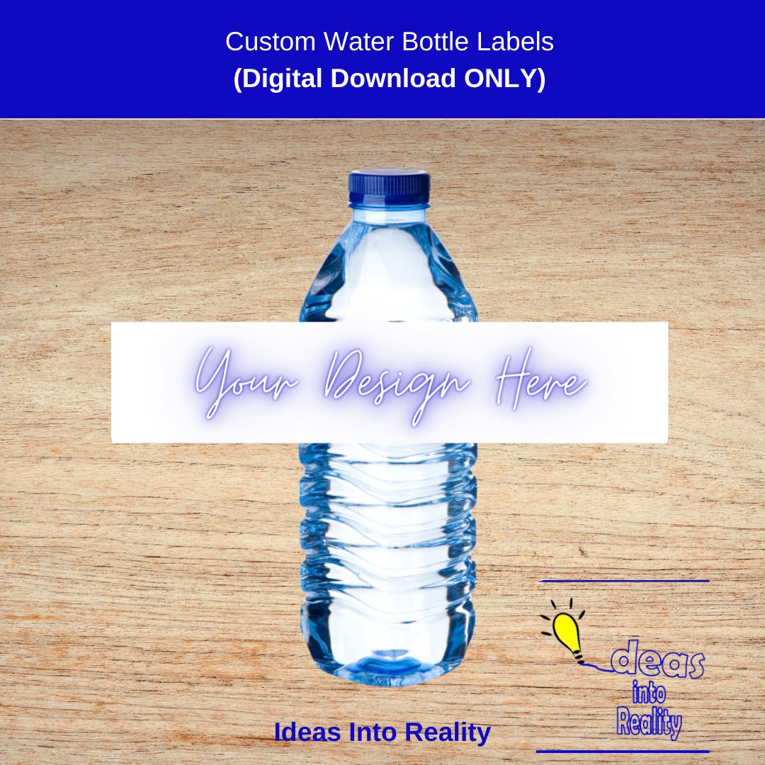 Custom design water bottle labels personalized water bottle labels