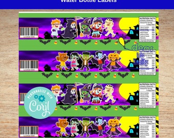 Halloween Friends Party Bundle Preschool, Daycare, Kindergarten, Chip Bag, Water Bottle Labels, Gift Tags, Party Favors Editable Printables