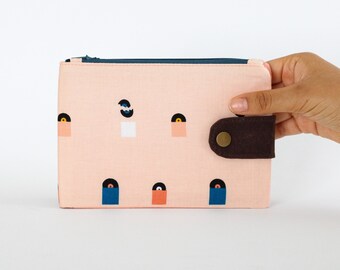 fabric womens wallet, vinyl record gift, unique wallet womens, cute wallet, kawaii, cloth wallet, bifold wallet women