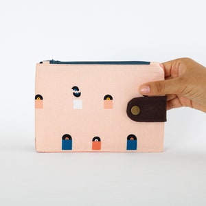 billetera de tela para mujer, regalo de disco de vinilo, billetera única para mujer, billetera linda, kawaii, billetera de tela, billetera plegable para mujer