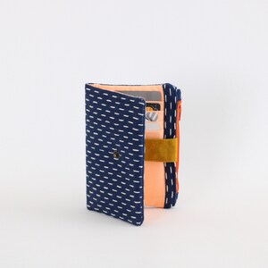 Cartera japonesa, cartera pequeña mujer, cartera bordada, cartera simple, cartera vegana mujer, cartera bifold mujer image 3