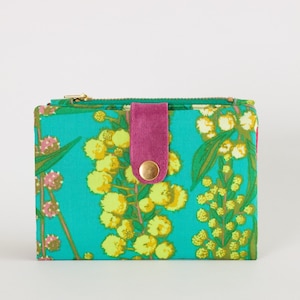 Plants lovers wallet, Ladies wallet bifold, travel wallet small, zip wallet slim, small wallet cotton