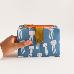 Octopus wallet for women, cute wallet women, credit card wallet women, small vegan wallet women, animal lovers wallet