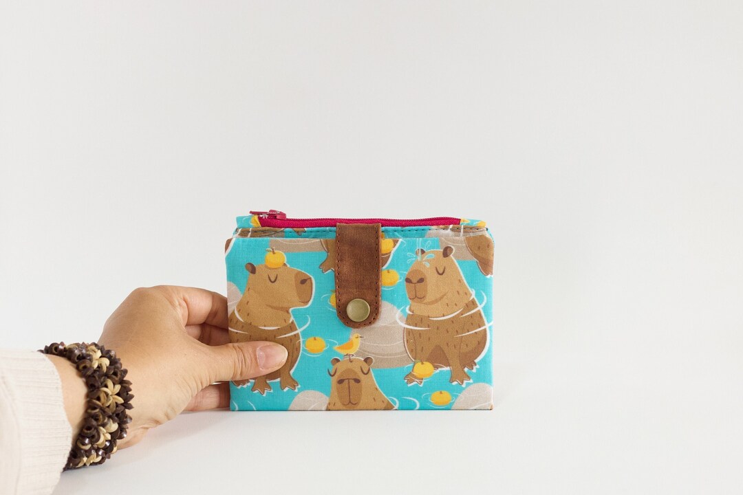 Cartera Carpincho Pequeña Con Cremallera, Cartera Hecha A Mano Mujer, Cartera Divertida Animal