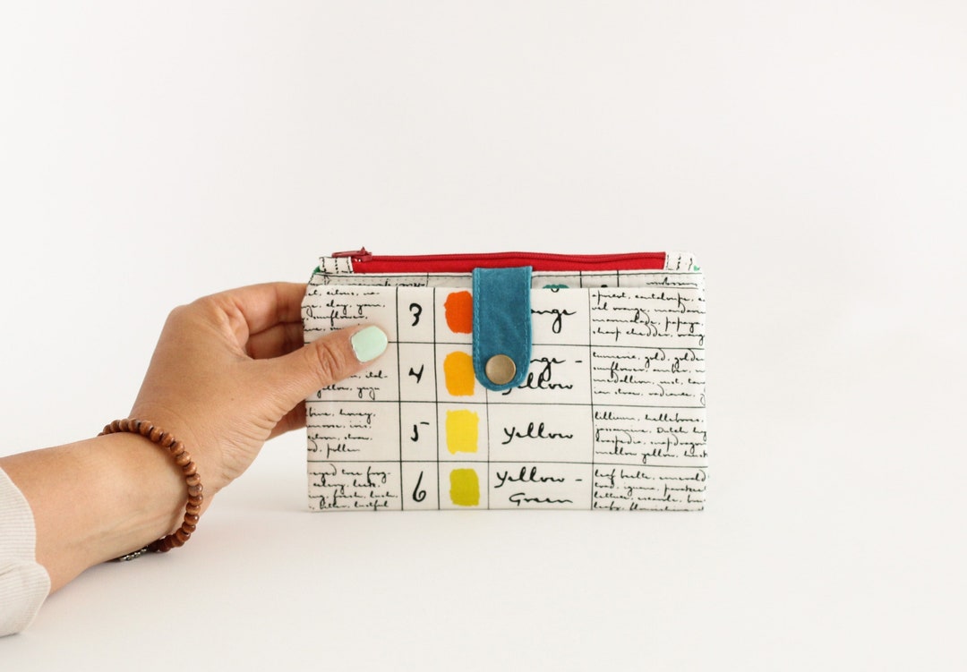 True Spring Swatch Wallet Color Swatches Long Wallet Women: Cotton Bifold Credit Card Organizer ...