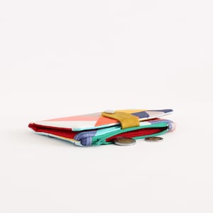 Credit card wallet women. Minimalist wallet zipper for women, unique wallet bifold, abstract wallet, coin pouch wallet, image 4