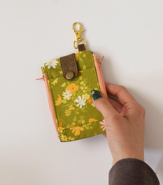 Portafogli Mini Donna Con Zip - Set 2 Pezzi Con Ciondolo Ricamato, Blu E Rosa, Ideale Regalo - Foto 10