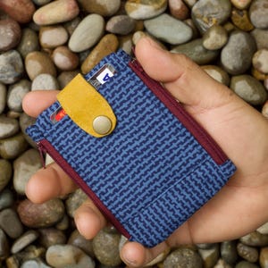 kleine taktische Brieftasche für Männer, Vordertasche Brieftasche Doppel-Reißverschlusstasche, EDC Mini Brieftasche, Bargeld Brieftasche Unisex, Ausweis vegan, Brieftasche mit Reißverschluss
