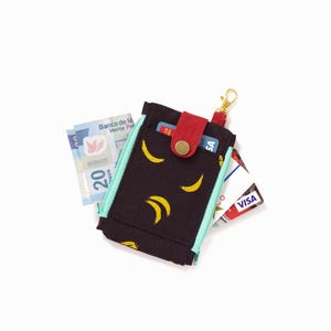 Llavero de billetera de plátano, mini billetera, linda billetera para mujer, billetera pequeña para niñas, regalo kawaii, regalo para niñas, idea de regalo para niñas,