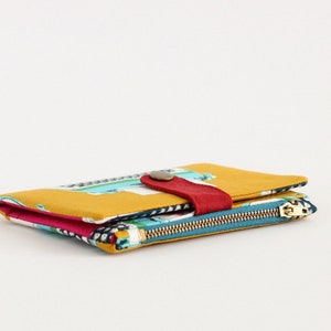 Cartera de máquina de escribir para mujer, billetera retro bifold, billetera única mujer, billetera pequeña con cremallera image 3