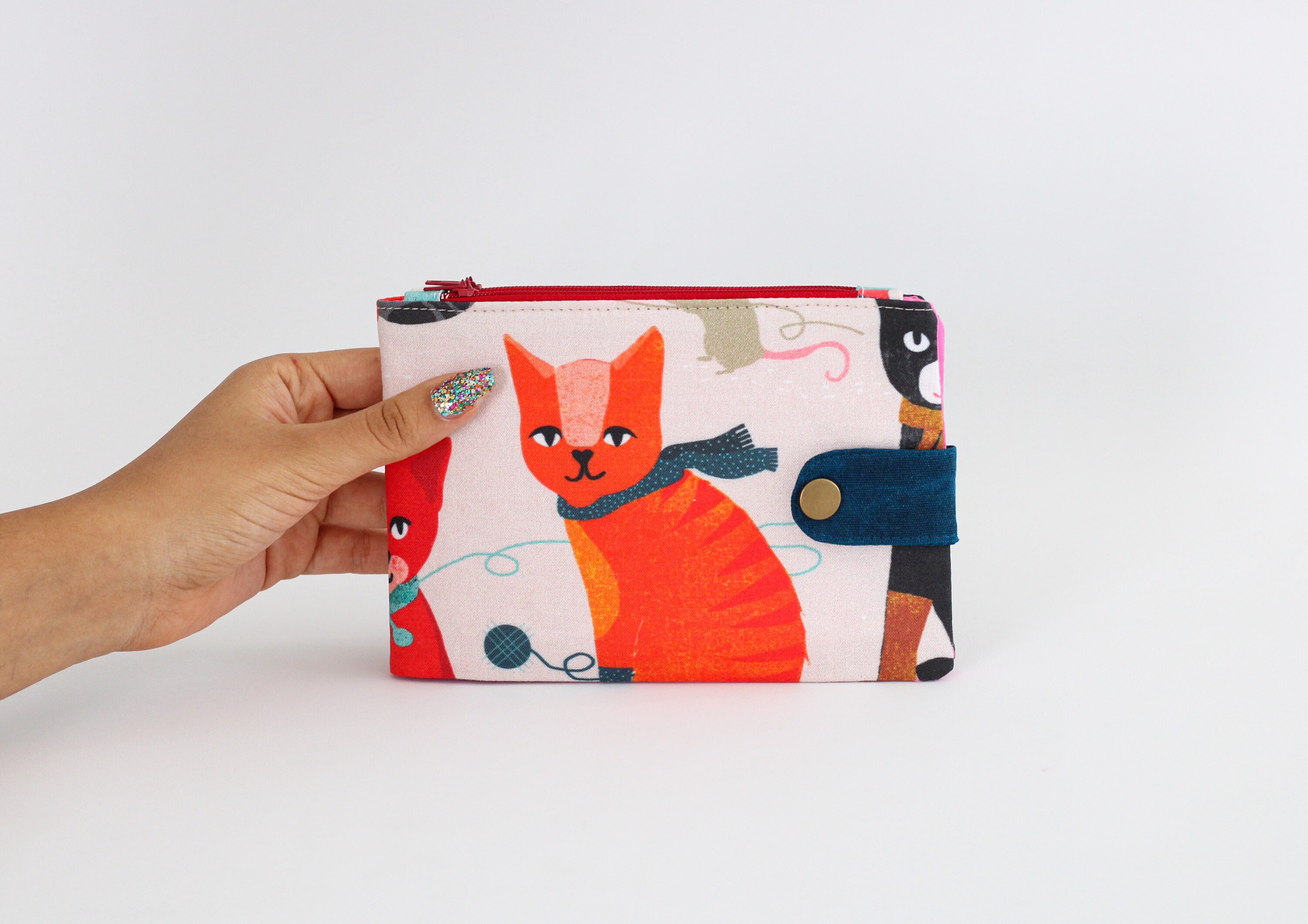Cat wallet large wallet for women pocketbook zipper wallet Etsy