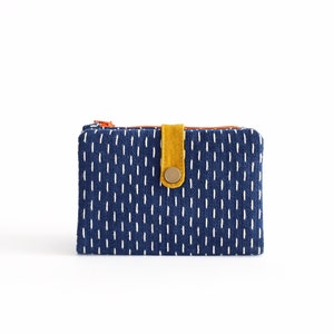 Cartera japonesa, cartera pequeña mujer, cartera bordada, cartera simple, cartera vegana mujer, cartera bifold mujer image 5