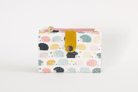 Portefeuille Long En Cuir Pour Femme - Motif Hérisson - Multi-compartiments, Fermeture éclair - Cadeau Mignon
