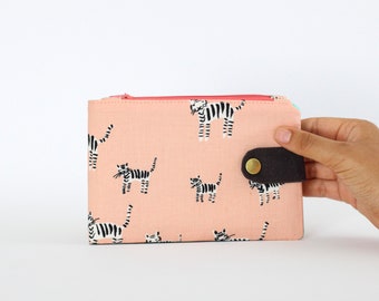 Cartera de gato grande para mujer, linda cartera kawaii, cartera de tela de algodón, cartera plegable para mujer, cartera para tarjetas de crédito para mujer, moda kawaii