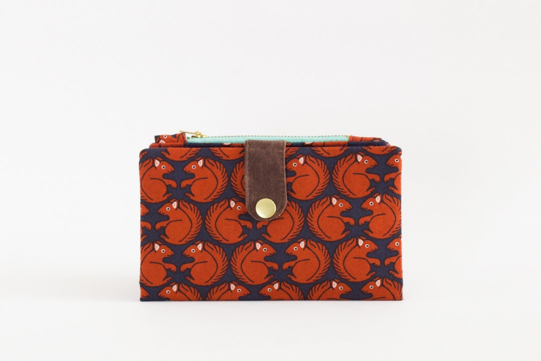 Squirrel Wallet for Woman, Long Wallet Bifold Women, Pocketbook Wallet ...