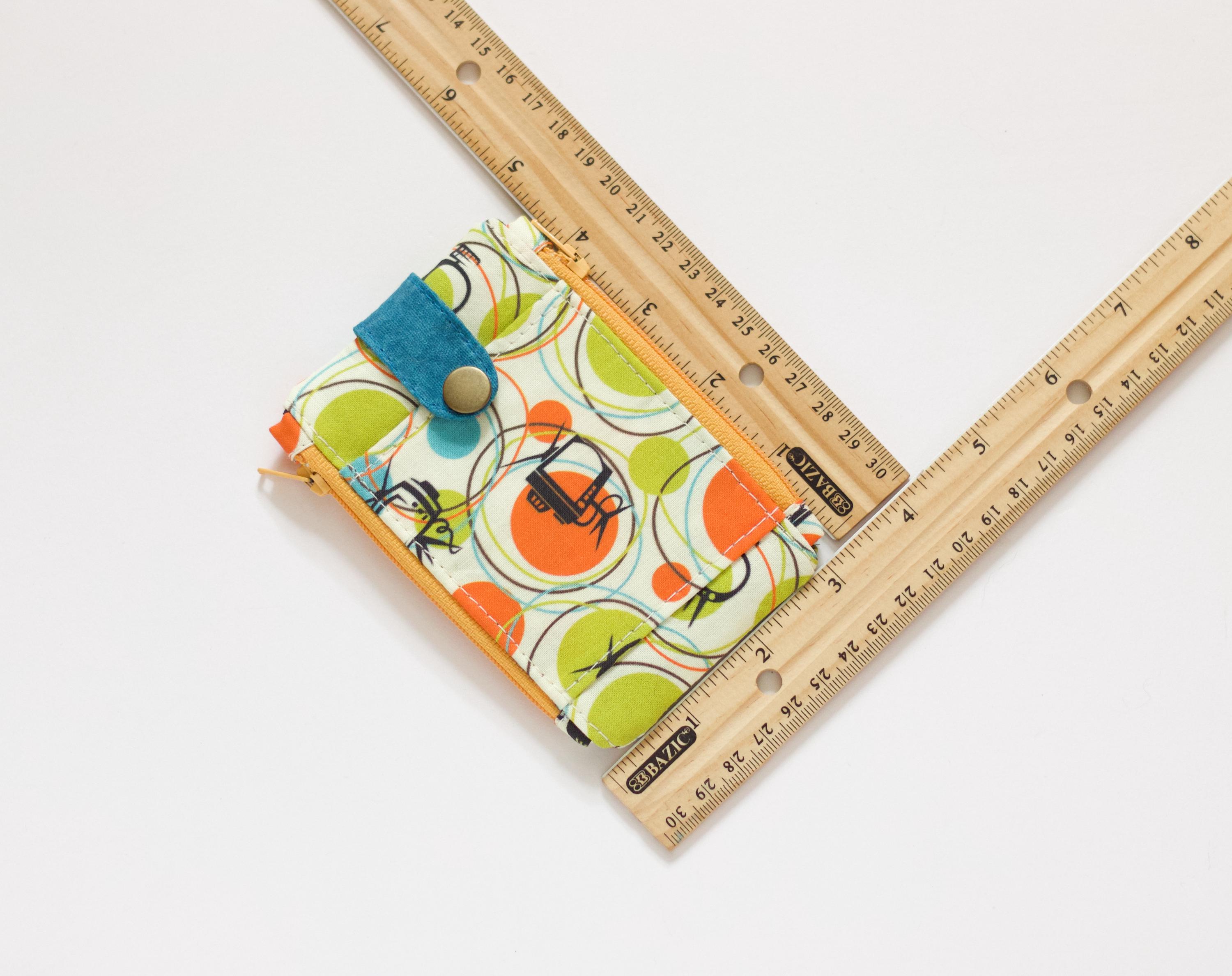Mini Wallet Key Mid Century Modern Mini Wallet Key Chain for Women: Retro Atomic Tiny ...