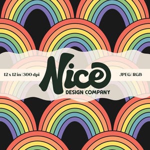 Pride Seamless Pattern | Rainbow Digital Paper | LGBTQ Hand-Drawn JPG 300 DPI | Commercial Use