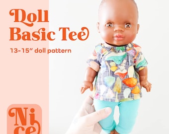 Minikane & Miniland Doll Basic Tee Pattern (PDF Pattern)