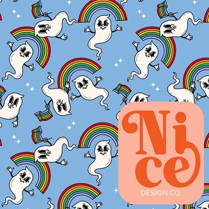 gay ghosts seamless pattern, pride seamless file, seamless pattern for sublimation, seamless tumbler wrap, digital paper