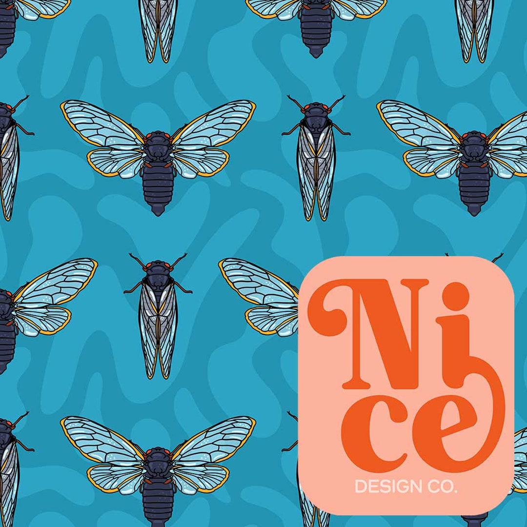 Cicada Seamless File, Multicolor Cicadas, Trendy Seamless, Gender ...
