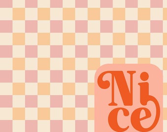 Checkerboard Seamless Pattern | Retro Pastel Checkered Digital Paper | JPG Instant Download | Commercial Use