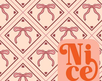 Modèle sans couture rose coquette Saint-Valentin | Papier numérique coeurs | JPG