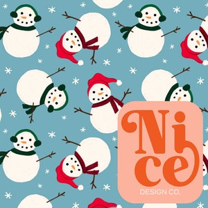 seamless file for fabric, snowmen, winter seamless, seamless tumbler wrap, trendy seamless, hand drawn, digital paper, seamless design