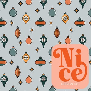 seamless file for fabric, vintage ornaments, christmas, stars, winter, hand drawn, gender neutral, kid&#39;s clothing, fabric file