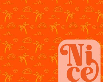 Safe Swim Seamless Pattern | Neon Summer Digital Paper | JPG