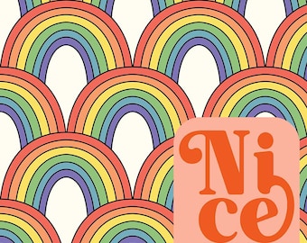Rainbow Fabric Seamless File, Pride Pattern (JPEG)