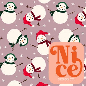 seamless file for fabric, snowmen, winter seamless, seamless tumbler wrap, trendy seamless, hand drawn, digital paper, seamless design