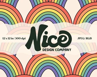 Pride Seamless Pattern | Rainbow Digital Paper | LGBTQ Hand-Drawn JPG 300 DPI | Commercial Use