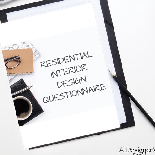 Residential Interior Design Client Questionnaire Office Etsy