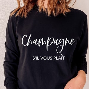Champagne SVG, Champagne Please SVG, Champagne Si Vous Plait SVG, T-shirt svg, gifts for her, Cut files for Cricut