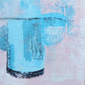 Abstract painting Original mixed media painting Collage on paper Handmade Art